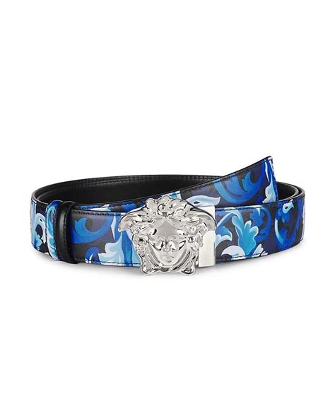 blue Versace Belts for Men 